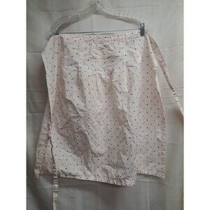 Vintage Handmade Apron White With Orange Red And Brown Polka Dots